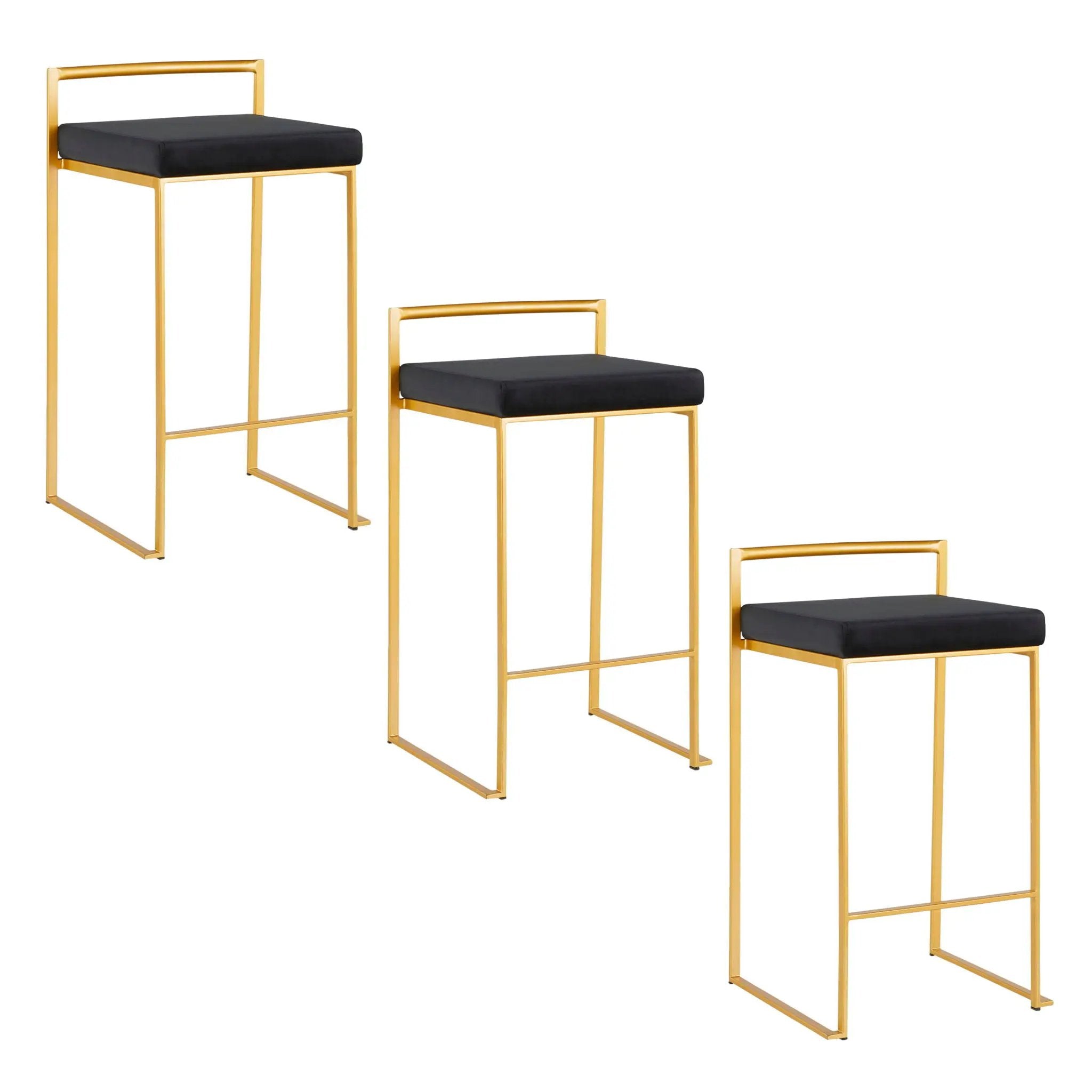 Fuji - Contemporary / Glam Design Counter Stool (Set of 2) by HouseOfZazla