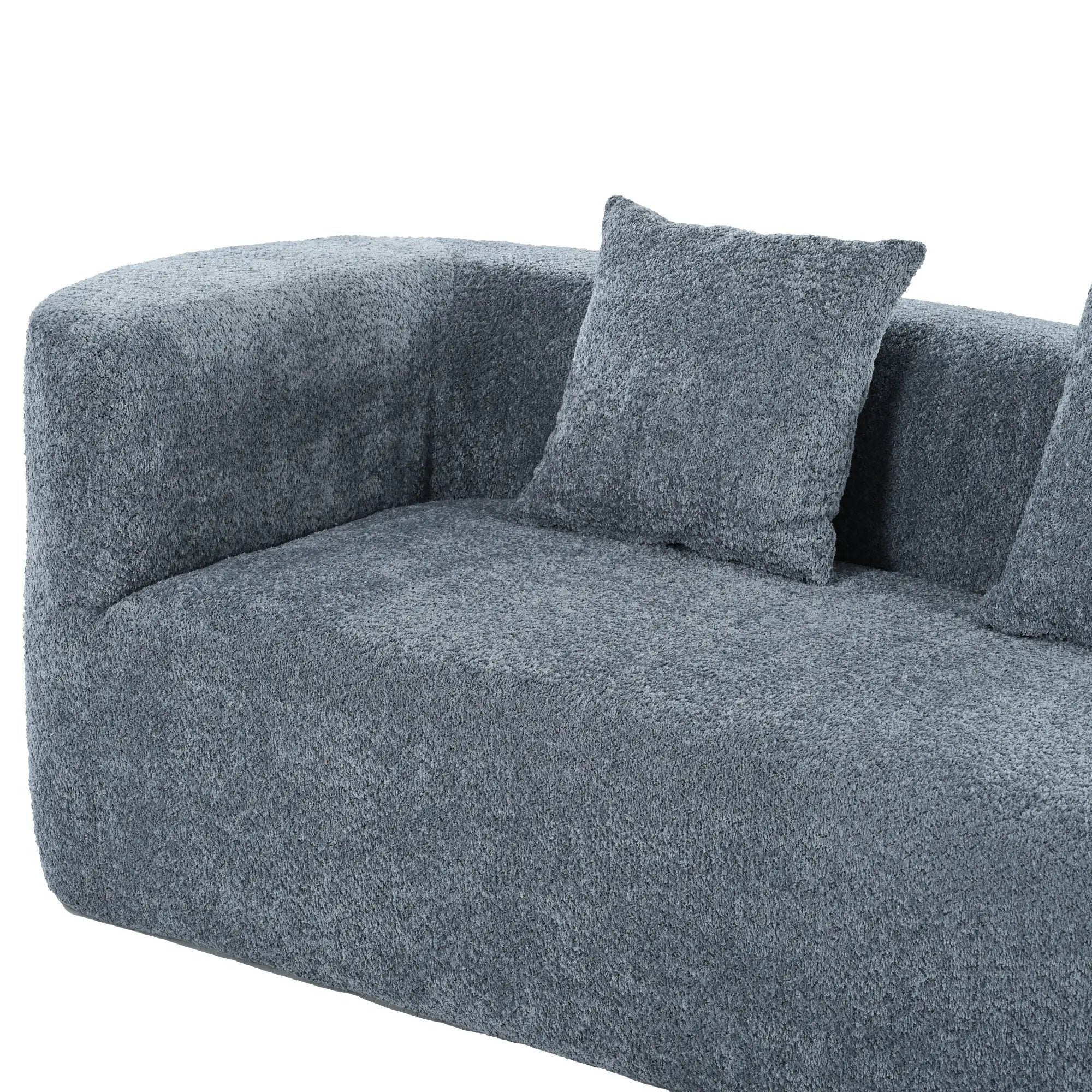 U_Style 132" Modern Sectional Sofa with Curved Design by HouseOfZazla