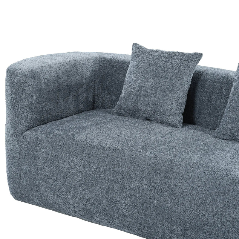 U_Style 132" Modern Sectional Sofa with Curved Design by HouseOfZazla