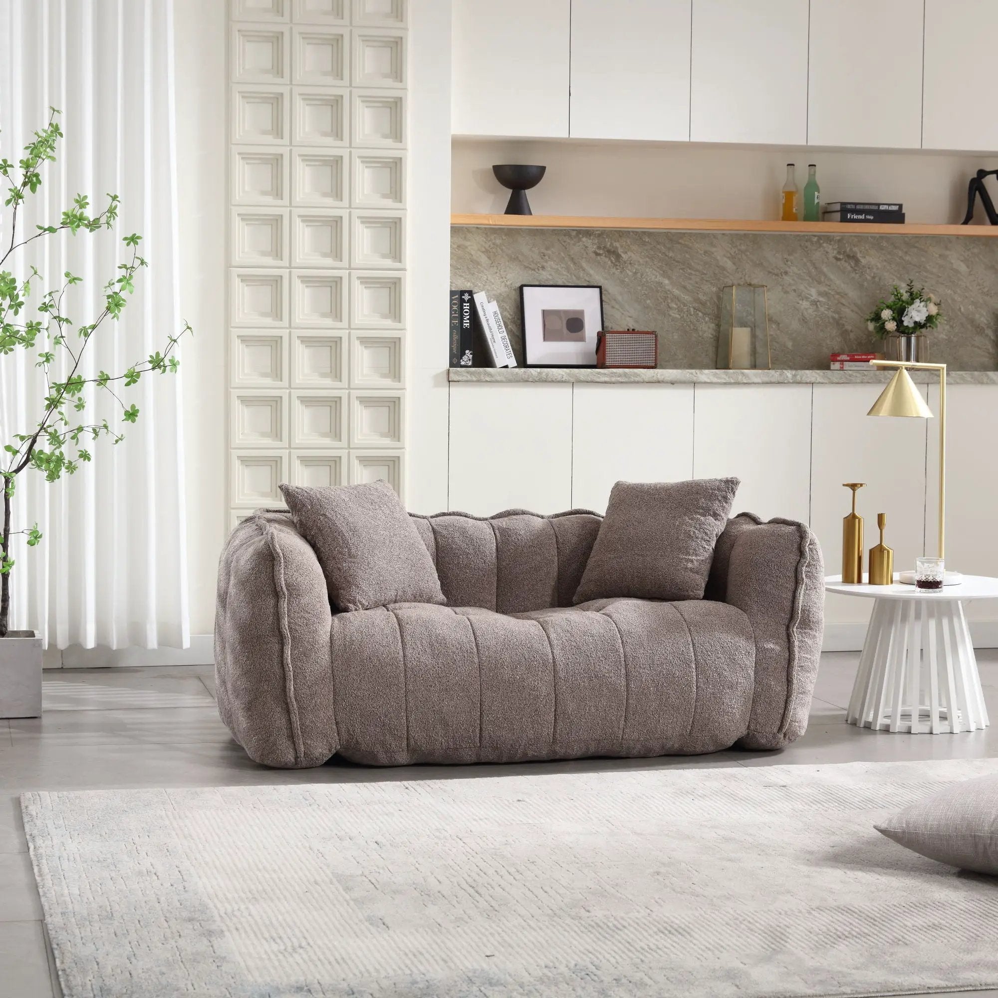Cozy Beanbag Chair With High Resilience Foam Core For 2 by HouseOfZazla