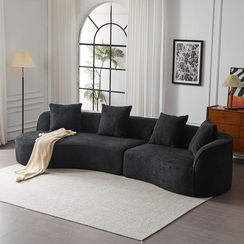 Elegant Curved Sectional Sofa With Full Foam Comfort by HouseOfZazla