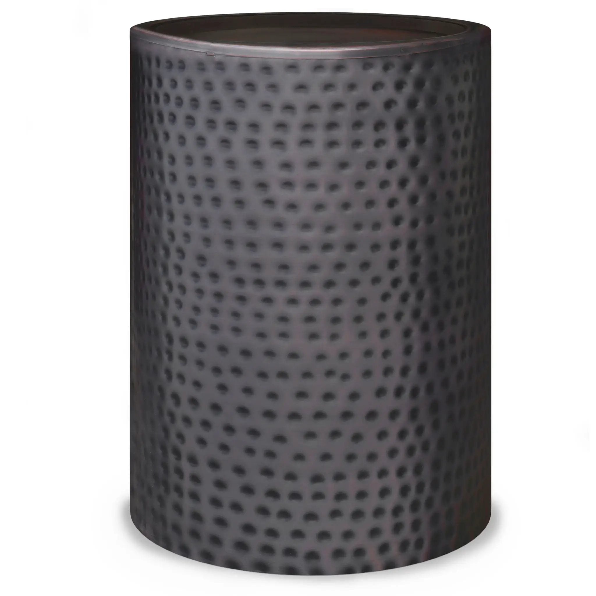 Corbin - Hammered Metal Side Table by Unique Piece Furniture