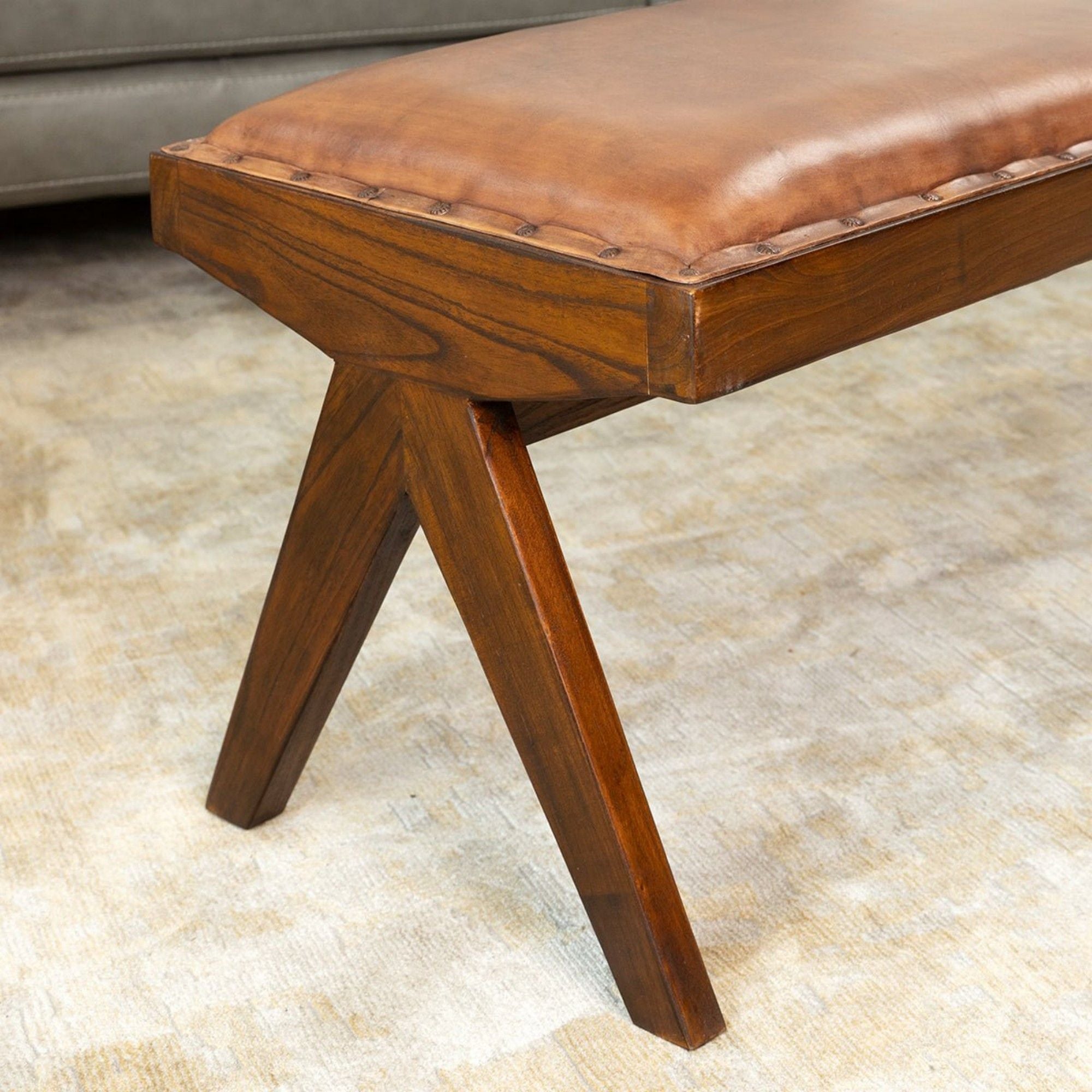 Chad - Bench - Brown / Tan by HouseOfZazla