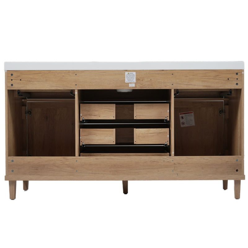 Bathroom Vanity With Sink, 5 Legs, Soft Close Drawers by HouseOfZazla