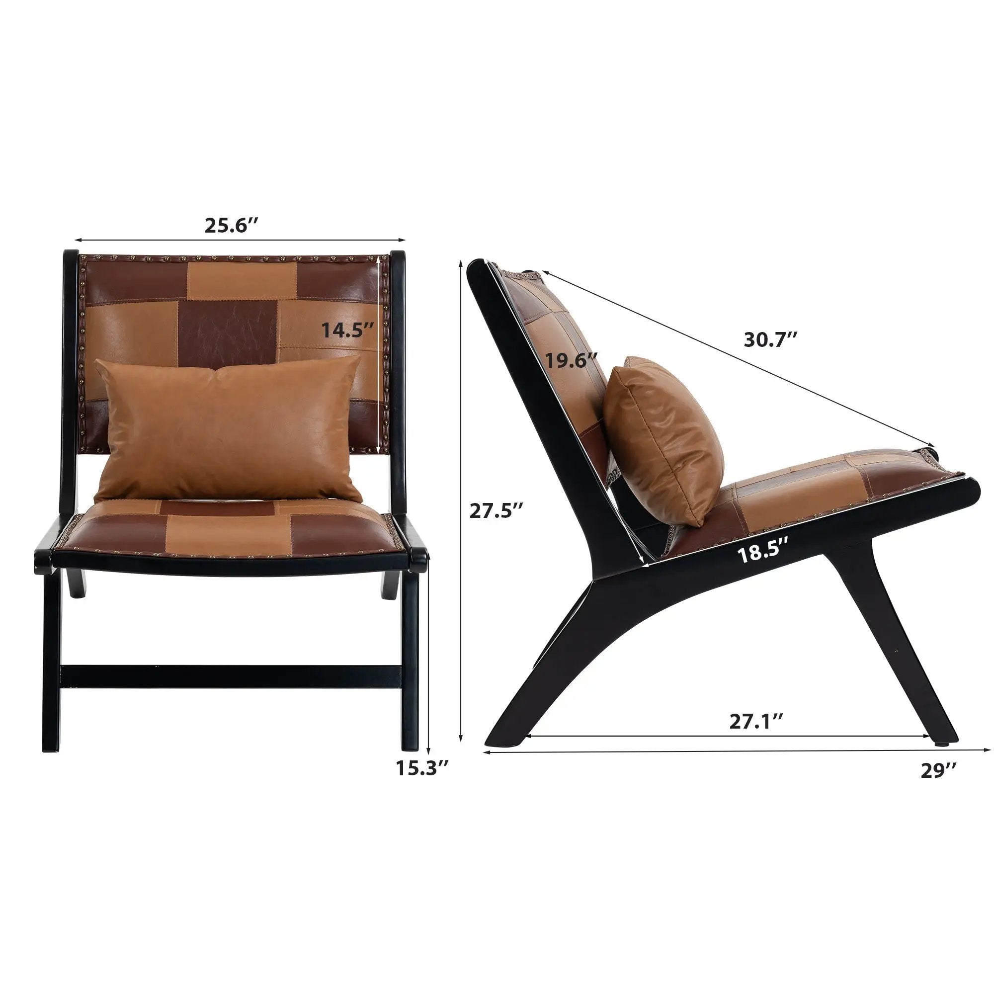Modern Boho Accent Chair for Living Room, Mid Century Lounge Chair by HouseOfZazla