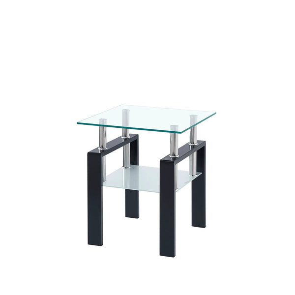 Luxury Modern Tempered Glass Coffee Table with 2 Layers
