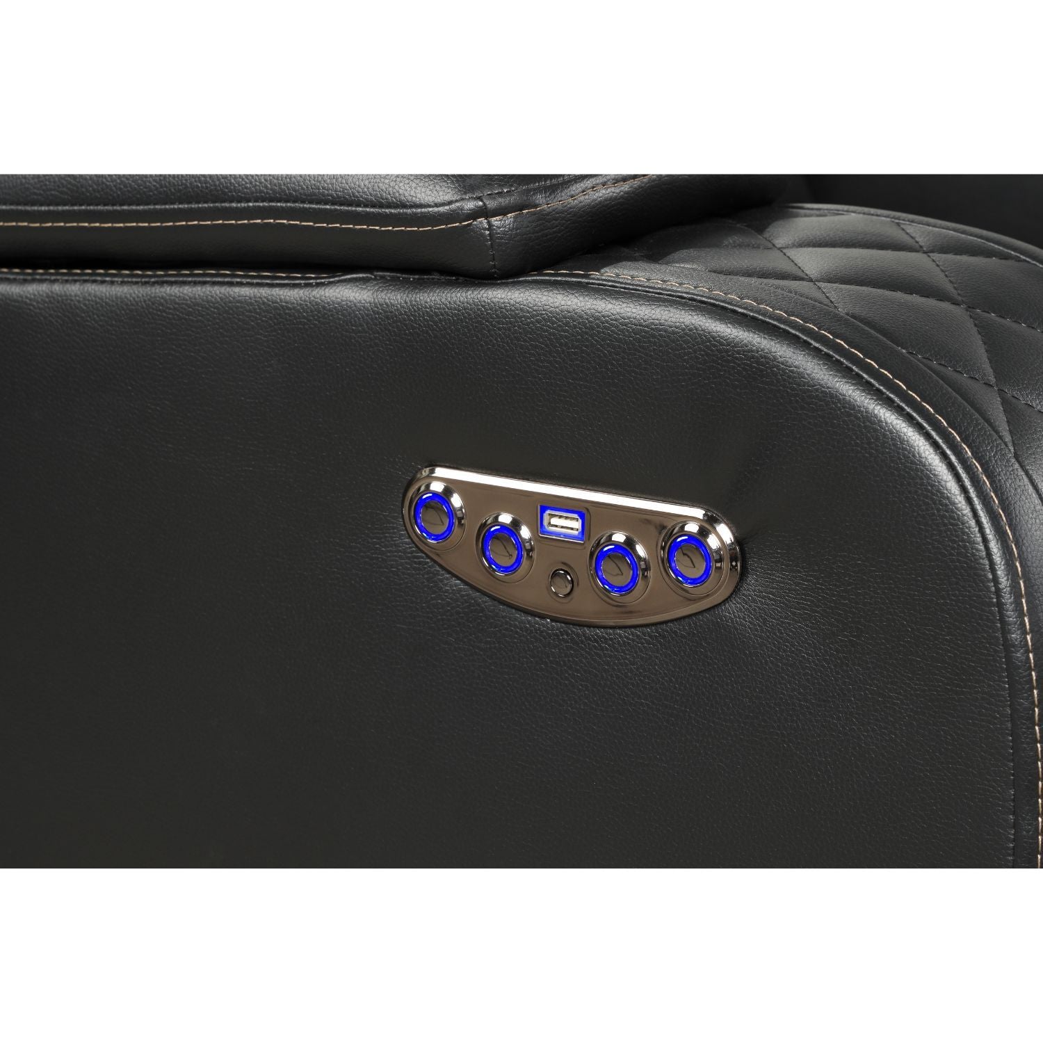 Benz - Power Recliner Set With LED Lighting And USB Charging by HouseOfZazla
