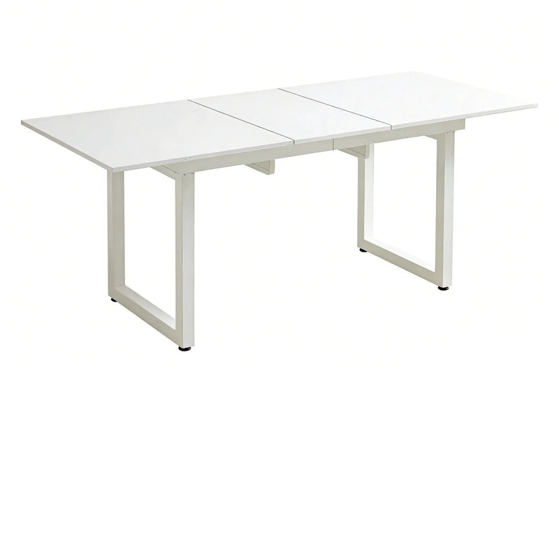 Square Extendable Dining Table With Metal Leg, Modern Space Saving Kitchen Table For Living Room by Unique Piece Furniture