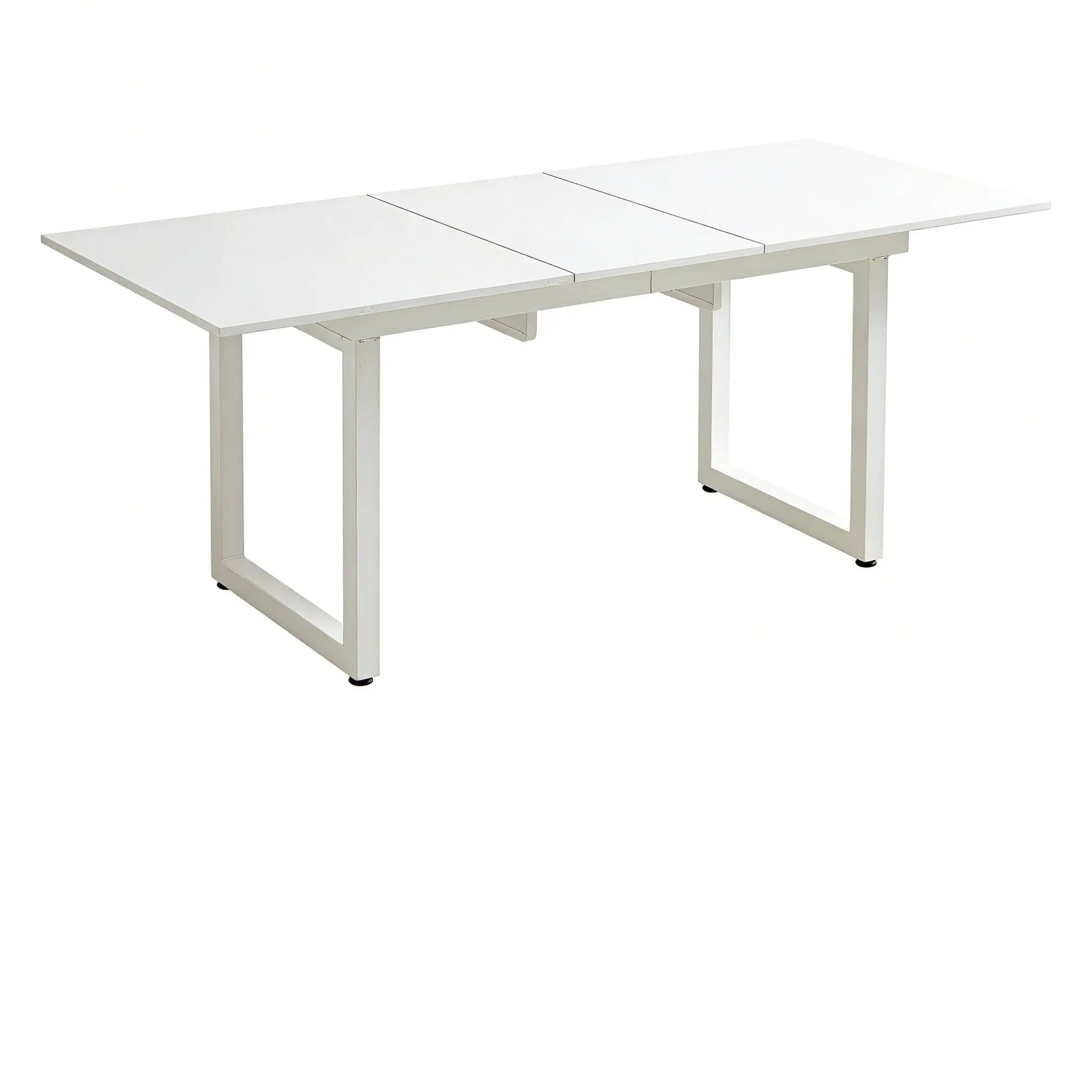 Square Extendable Dining Table With Metal Leg, Modern Space Saving Kitchen Table For Living Room by HouseOfZazla