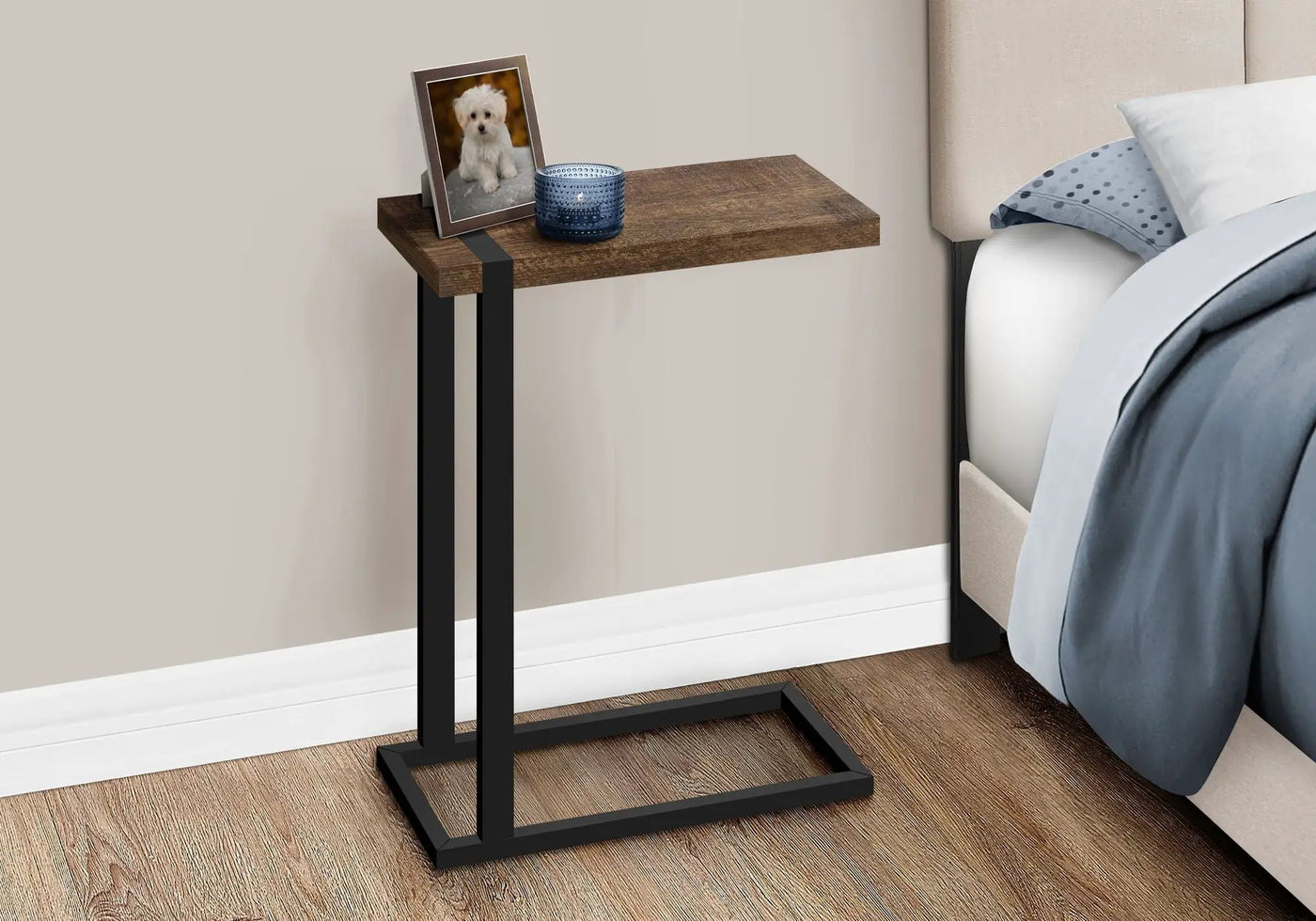 Accent Table, C-Shaped, Contemporary & Modern Stylish Design by HouseOfZazla