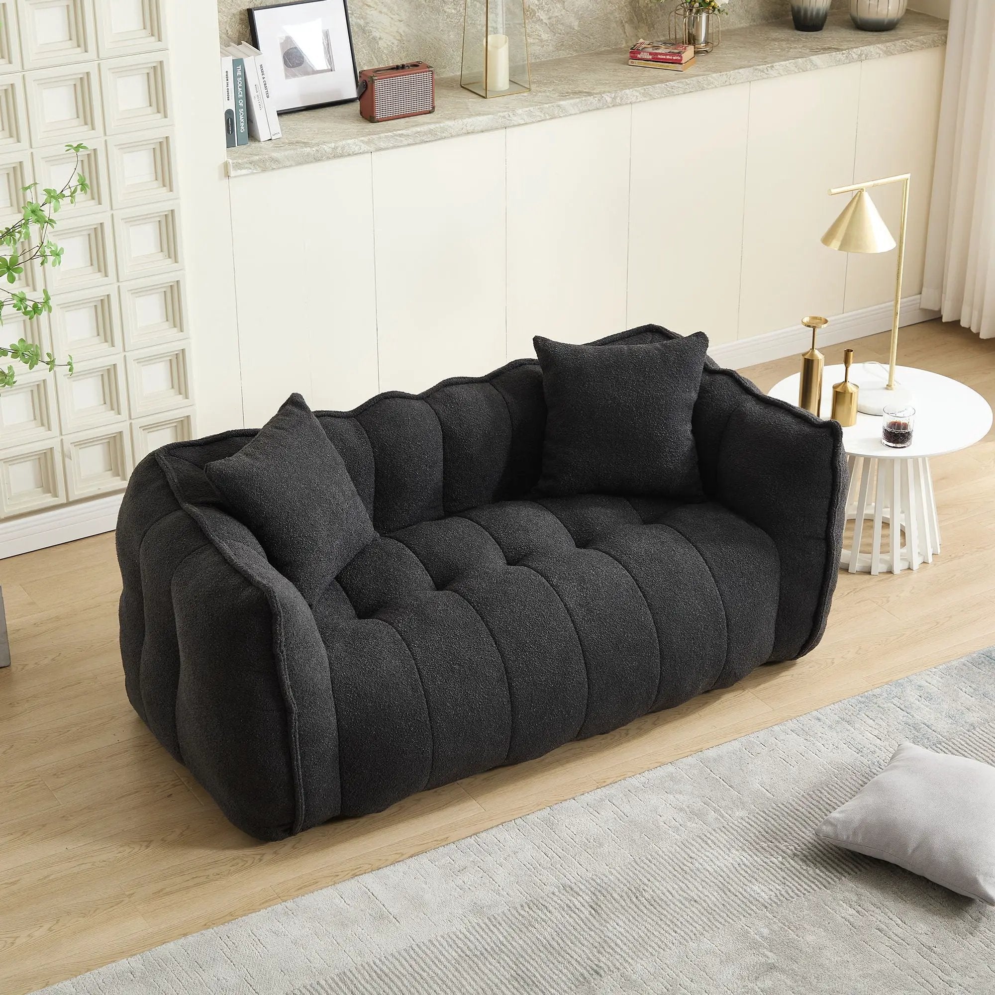 Cozy Beanbag Chair With High Resilience Foam Core For 2 by HouseOfZazla