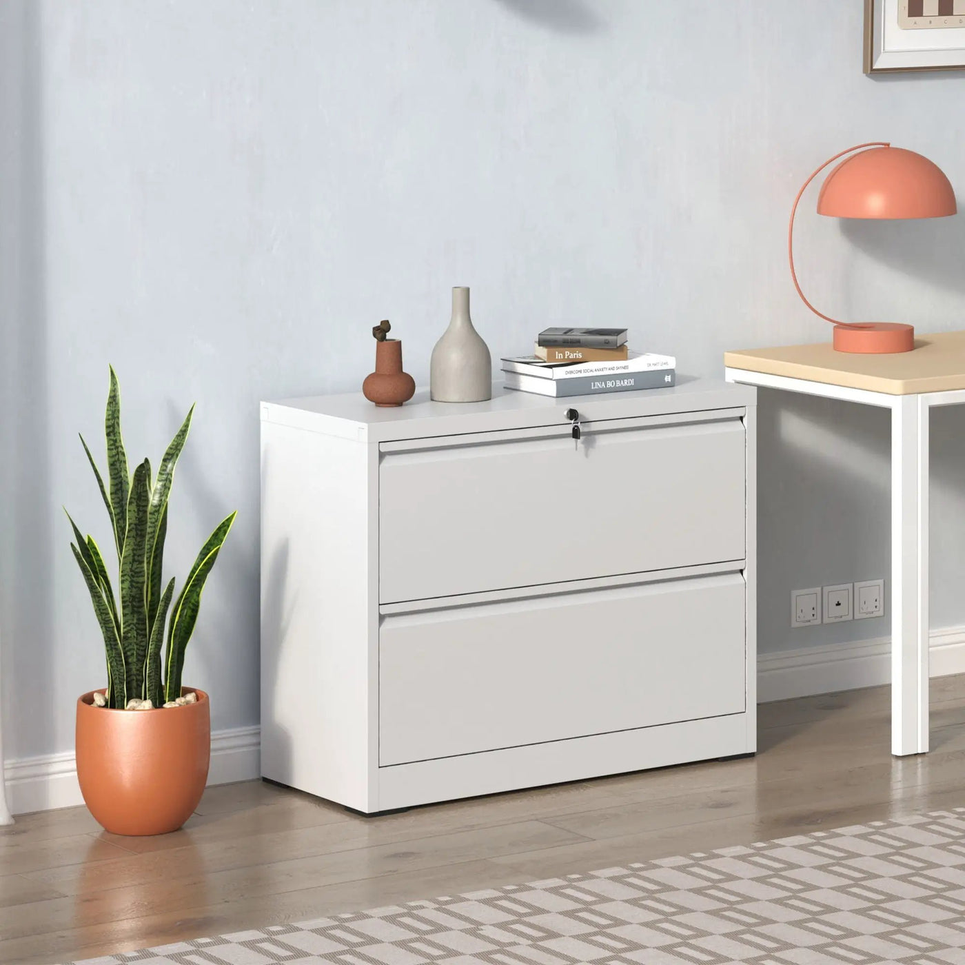 Premium Drawer Metal Lateral File Cabinet With Lock by HouseOfZazla
