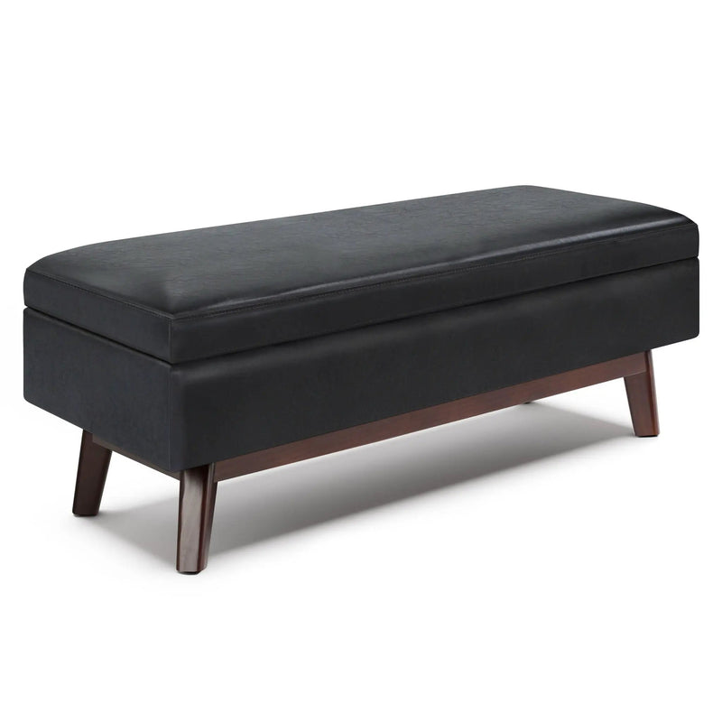 Owen - Rectangular Storage Ottoman - Midnight Black by Unique Piece Furniture