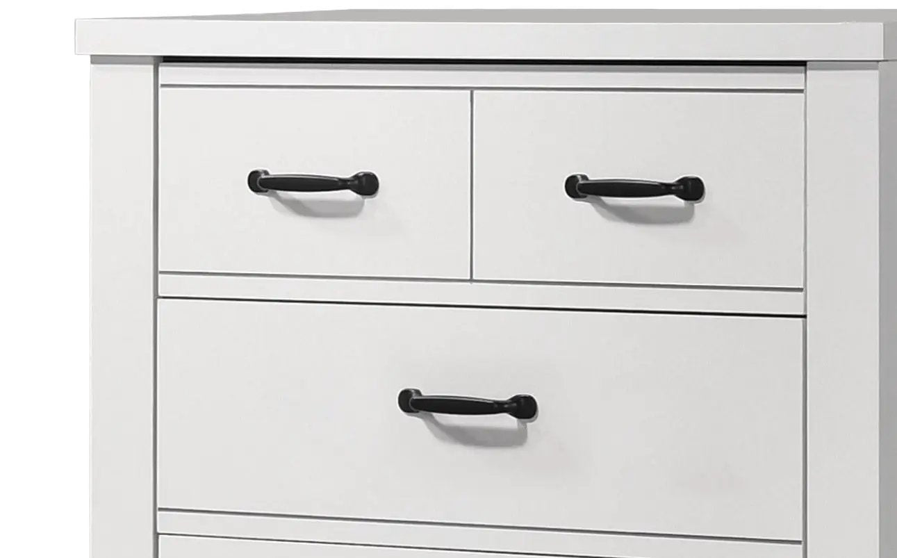 Cassini - 5 Drawer Chest - White by HouseOfZazla