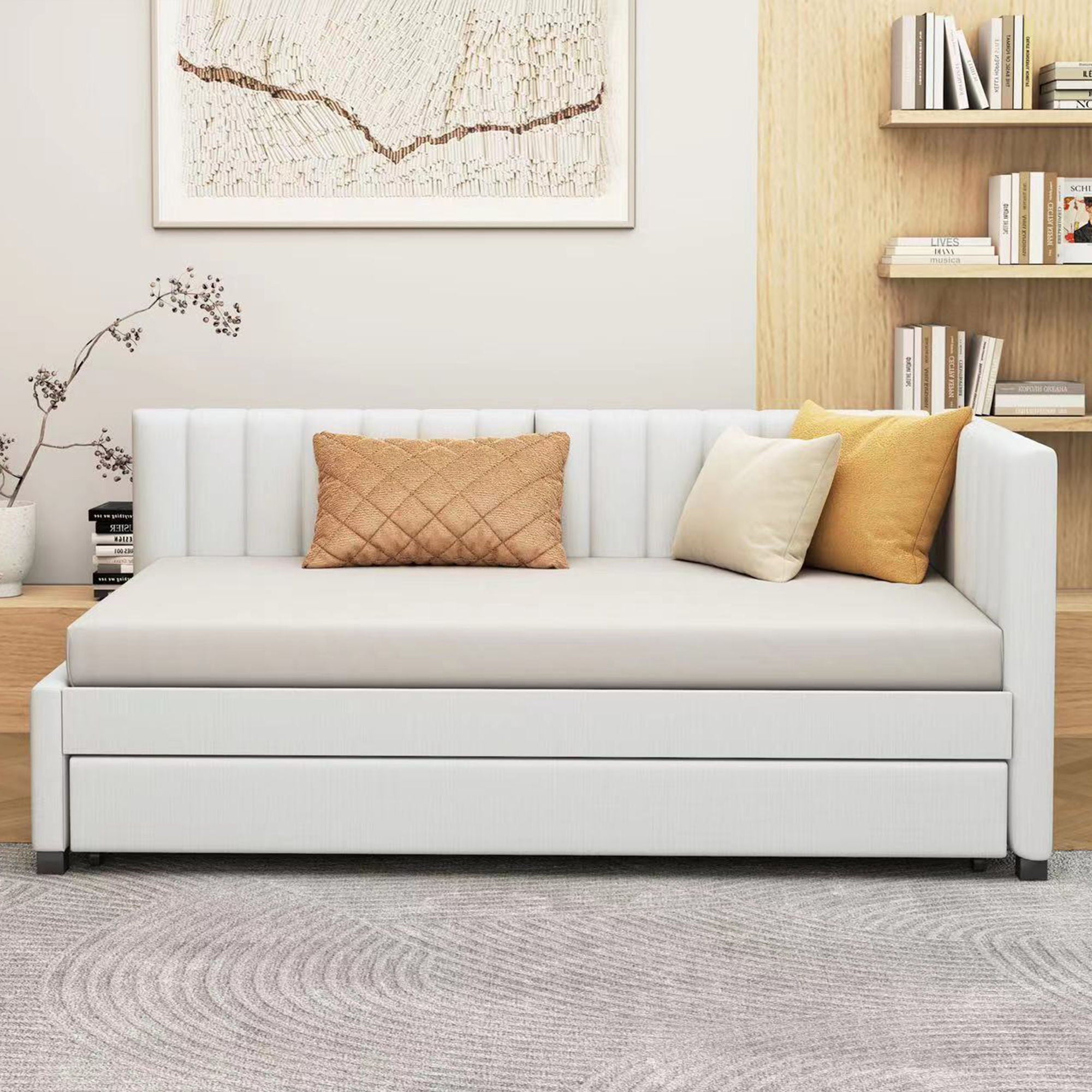 Upholstered Daybed, Sofa Bed Frame, No Box Spring Needed by HouseOfZazla