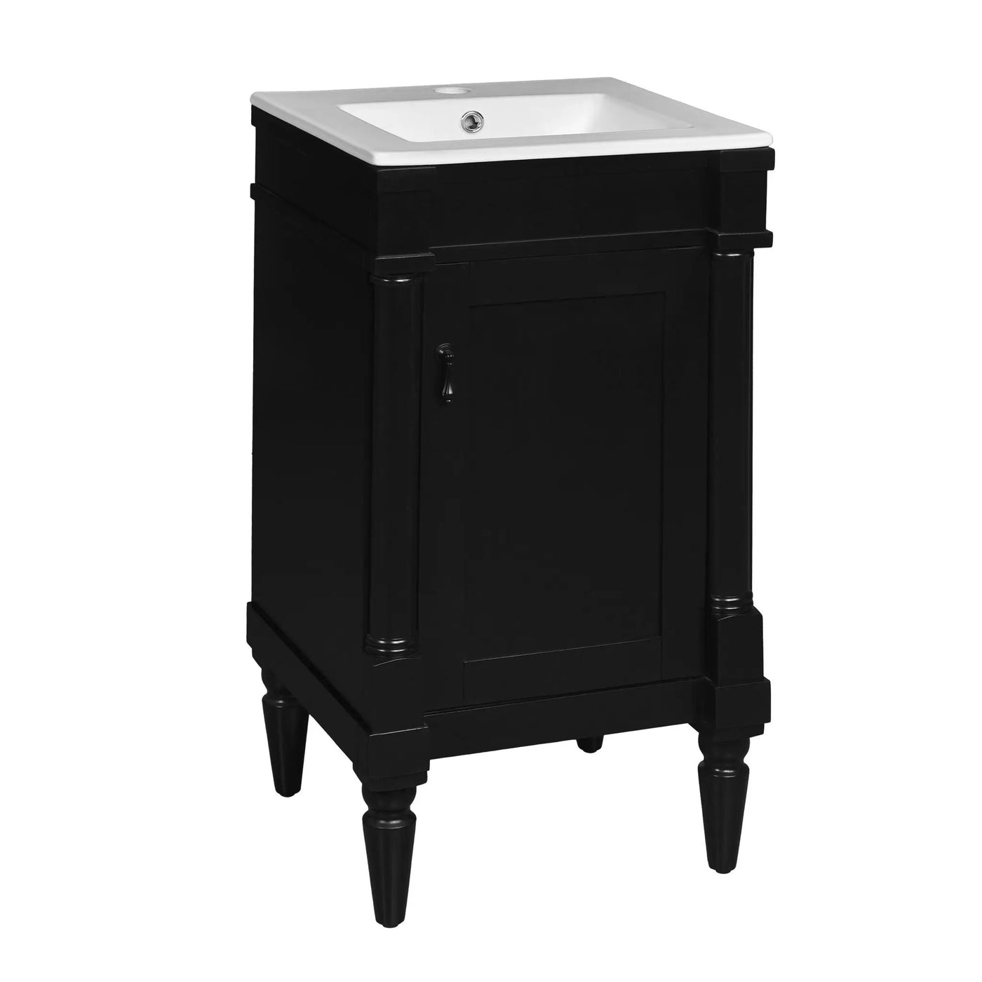 Bathroom Vanity With Sink, Storage Cabinet With Door, Drop In Sink, Compact Freestanding Design by Unique Piece Furniture