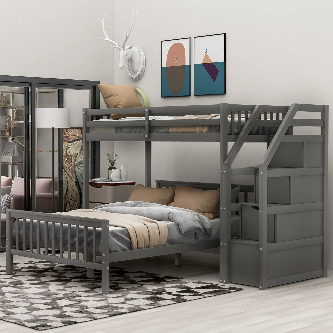 Loft Bed With Staircase And Storage by Unique Piece Furniture