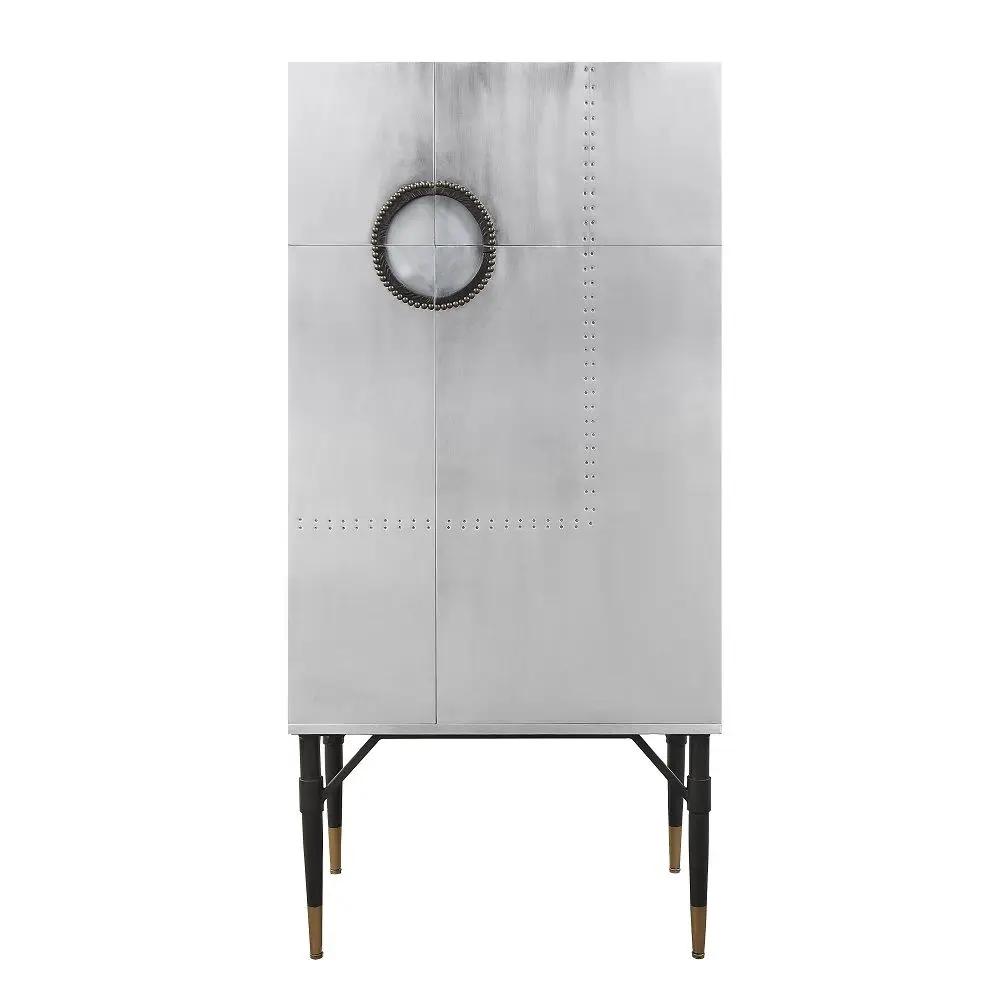Yoela - Wine Cabinet - Leather & Aluminum by Unique Piece Furniture
