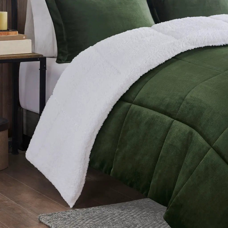 King Plush to Sherpa Down Alternative Comforter Set by HouseOfZazla