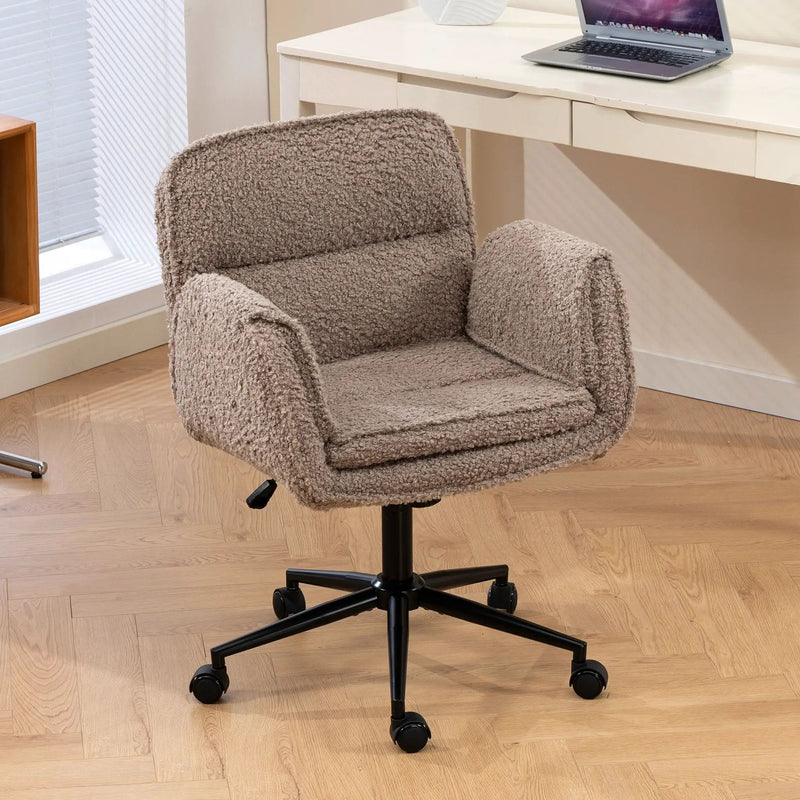 Criss Cross Swivel Desk Chair With Adjustable Armrests & Wheels For Home Office by HouseOfZazla