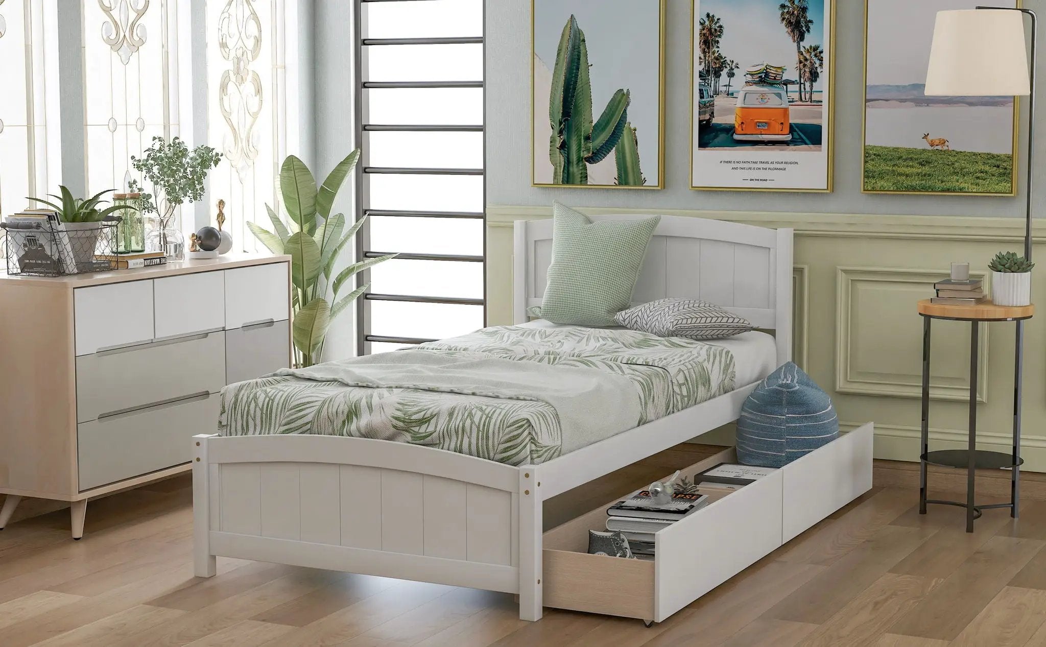 Platform Bed & Headboard, Footboard And Wood Slat Support by HouseOfZazla