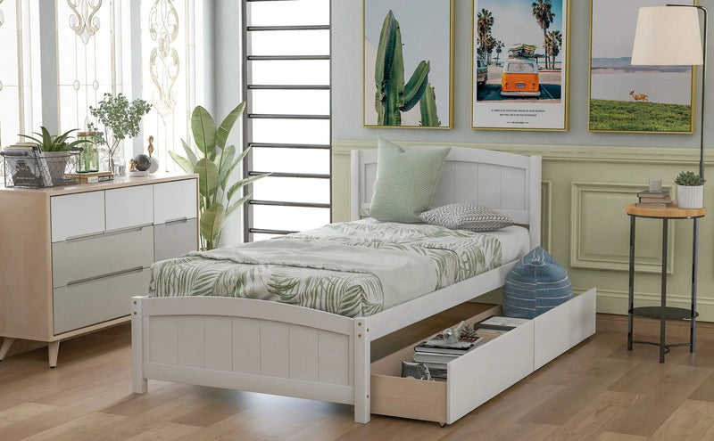 Platform Bed & Headboard, Footboard And Wood Slat Support by HouseOfZazla