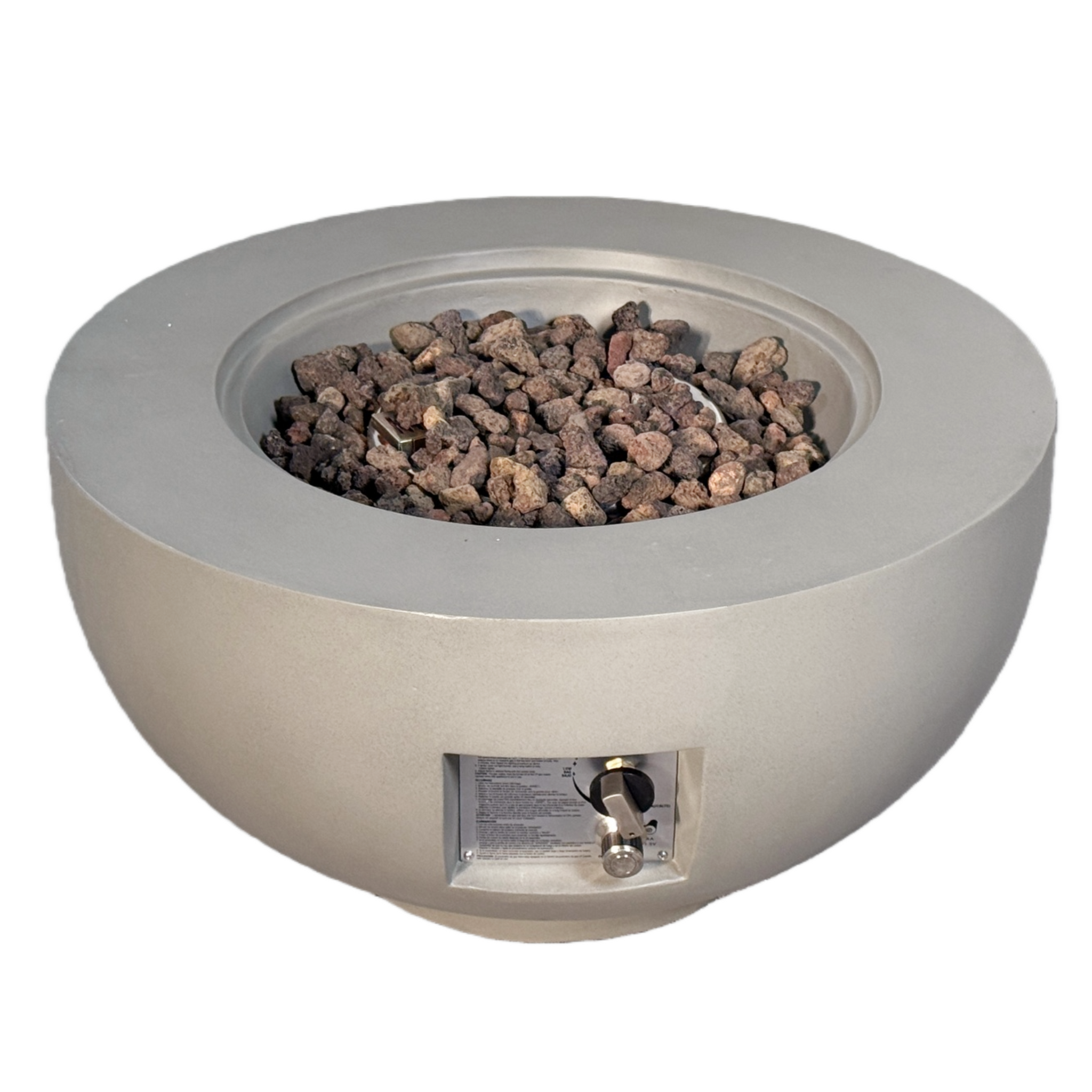 Outdoor Round Propane Fire Pit Table 28-inch, 40,000 BTU by HouseOfZazla
