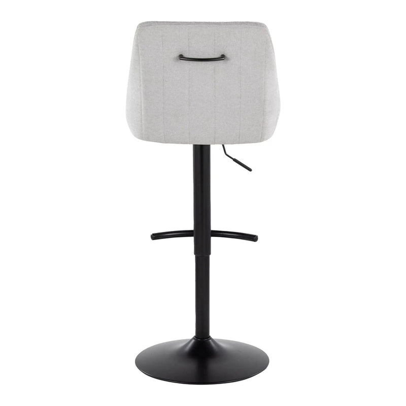 Hannah - Transitional Adjustable Barstool With Swivel With Rounded T Footrest (Set of 2) by Unique Piece Furniture