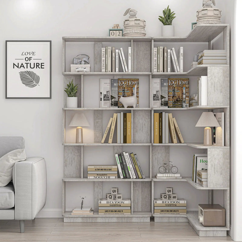 Modern 5 Tier Open Storage Bookcase by HouseOfZazla