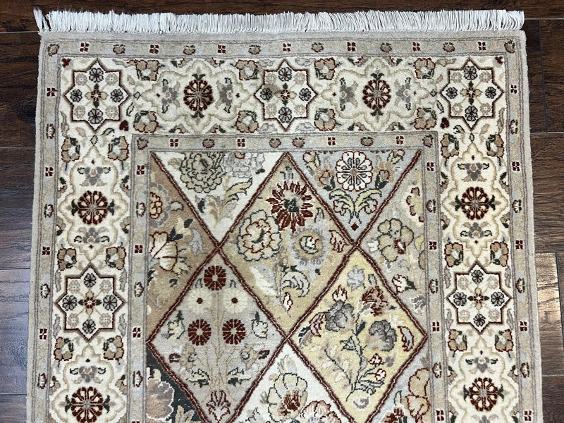 Pak Persiann Runner Rug 2.7 x 12, Handmade Wool Vintage Hallway Rug, Panel Design by Jewel Rugs