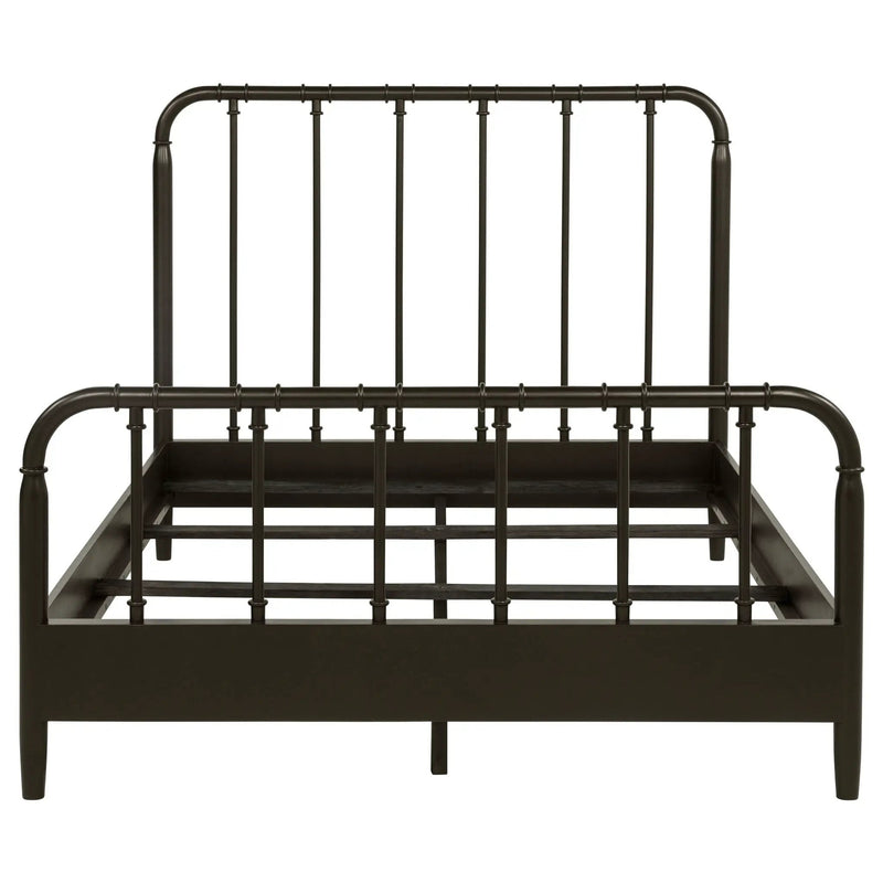 Rocco All Wood Water Pipe Open Frame Eastern King Bed Dark Bronze by Unique Piece Furniture