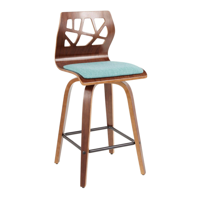 Folia - Mid Century Modern Counter Stool (Set of 2) by HouseOfZazla