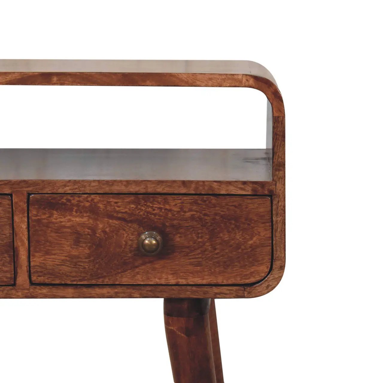 Solid Wood Curved Console Table by Unique Piece Furniture