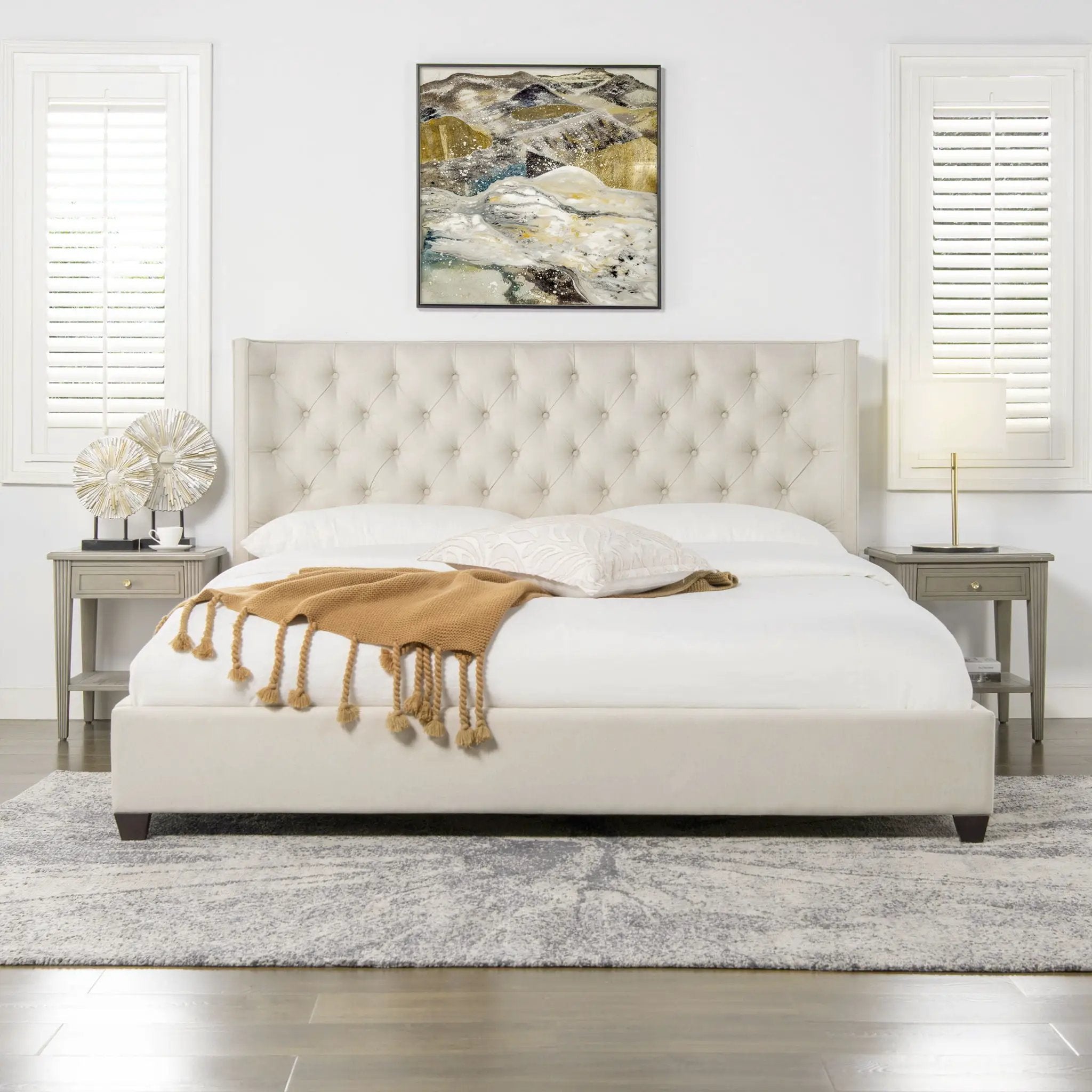Manhattan - Shelter King Platform Bed Frame by Unique Piece Furniture