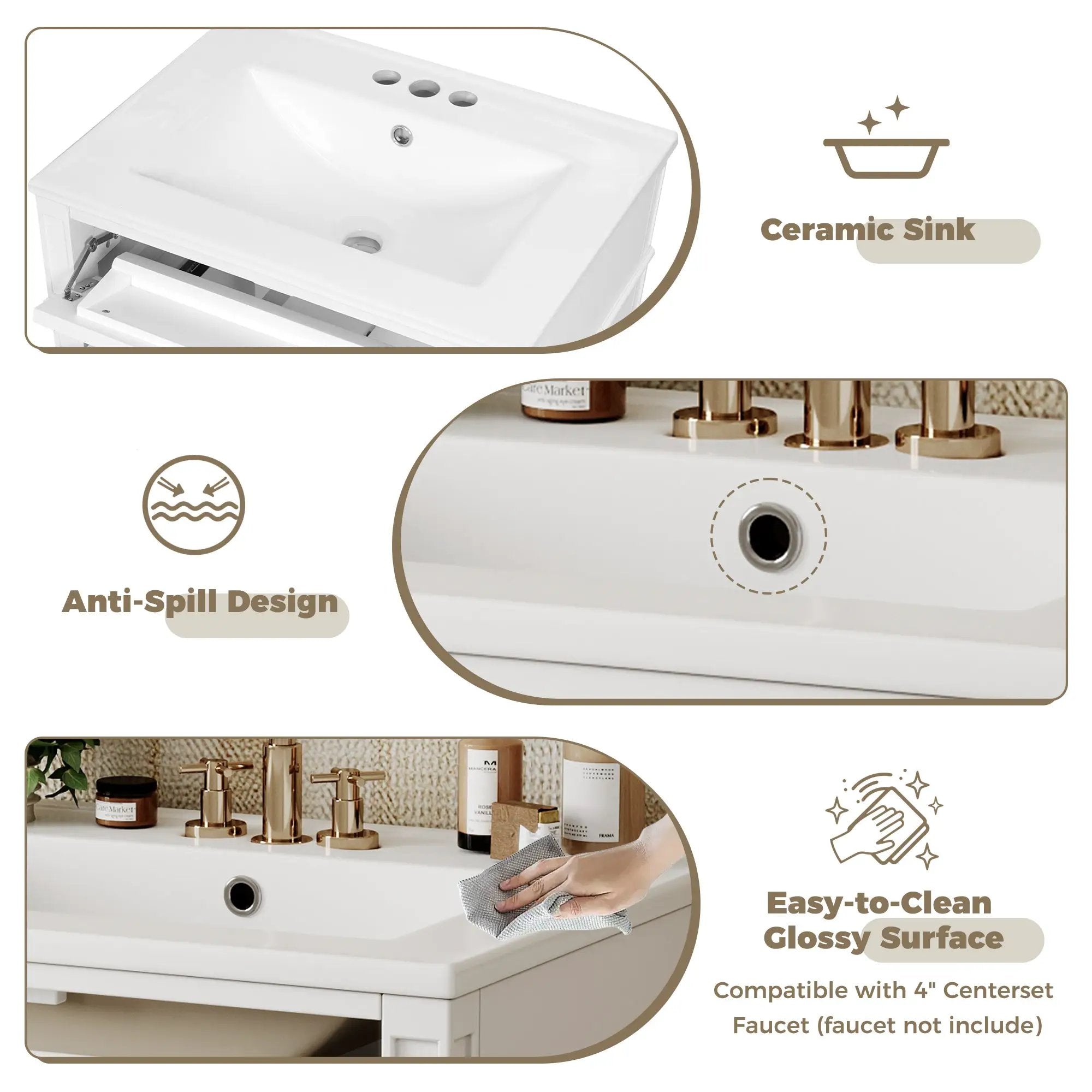 24" Bathroom Vanity with Top Sink by HouseOfZazla