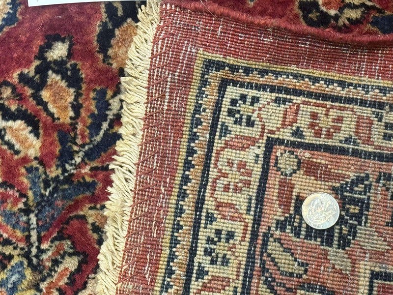 Persian Sarouk Rug 10x18, Palace Size Antique Persian Carpet, Wool, Red, Floral, Handmade Traditional Persian Rug, Extra Large Rug by Jewel Rugs