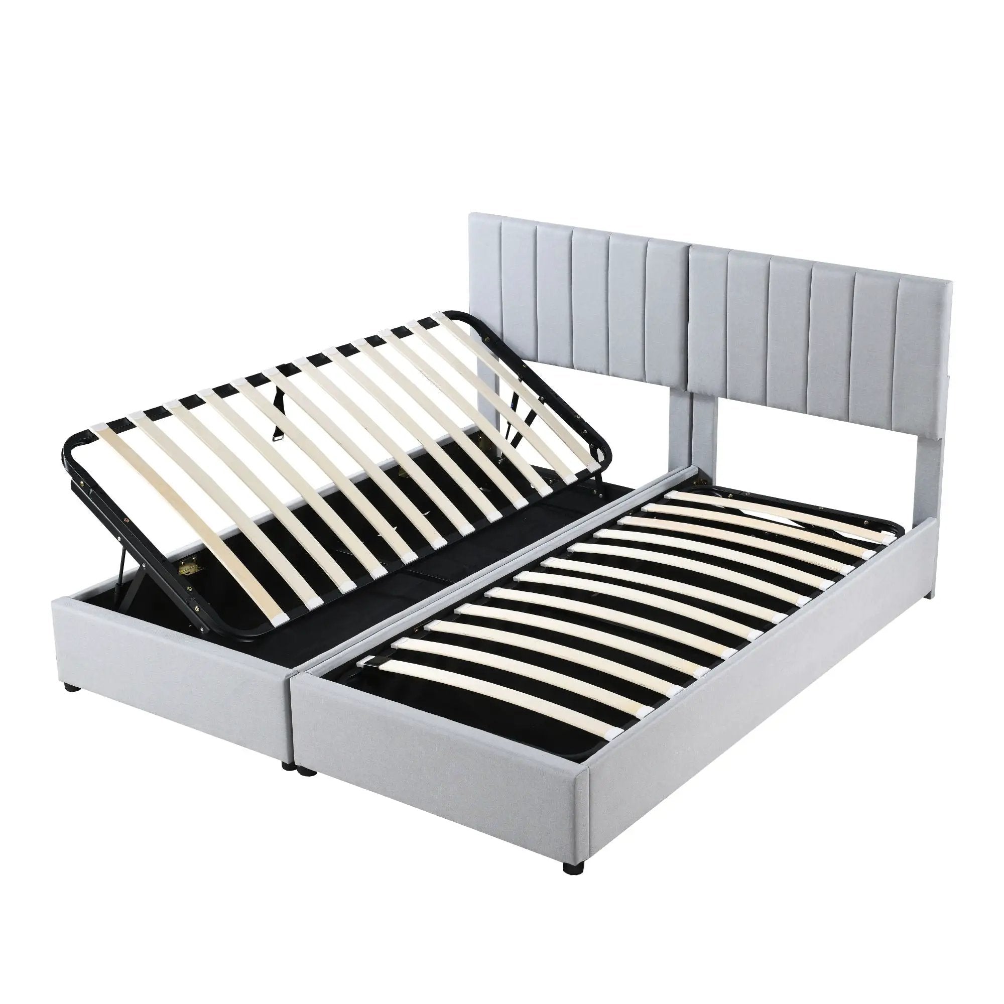 Upholstered Platform Bed With A Hydraulic Storage System by HouseOfZazla