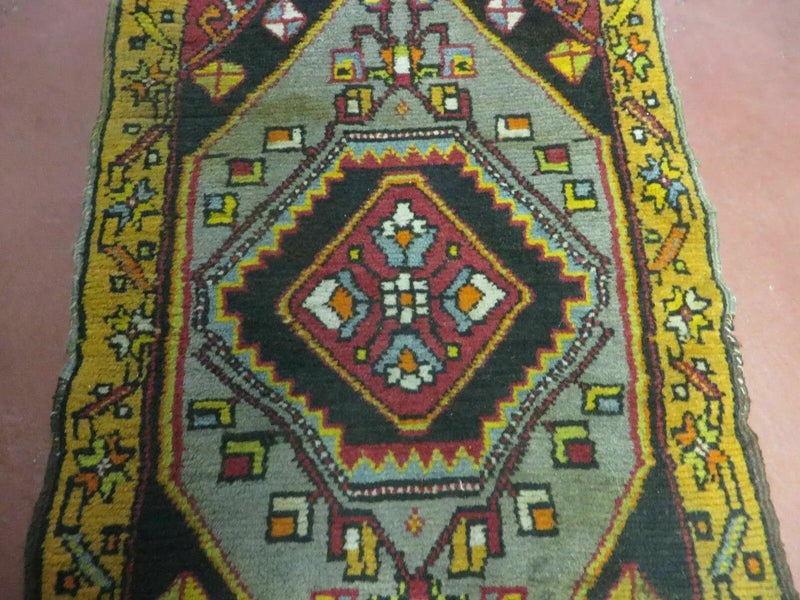 19" X 42" Antique Handmade Turkish Colorful Oushak Oshak Yastik Wool Rug Mat by Jewel Rugs