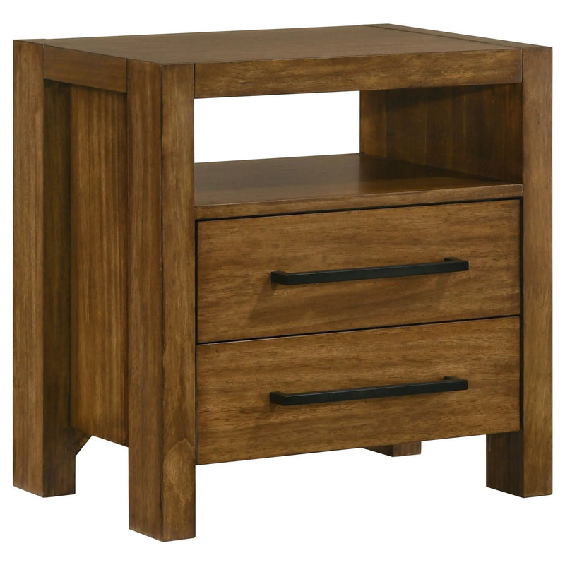 Adderley 2-drawer Nightstand Bedside Table Warm Brown by Unique Piece Furniture