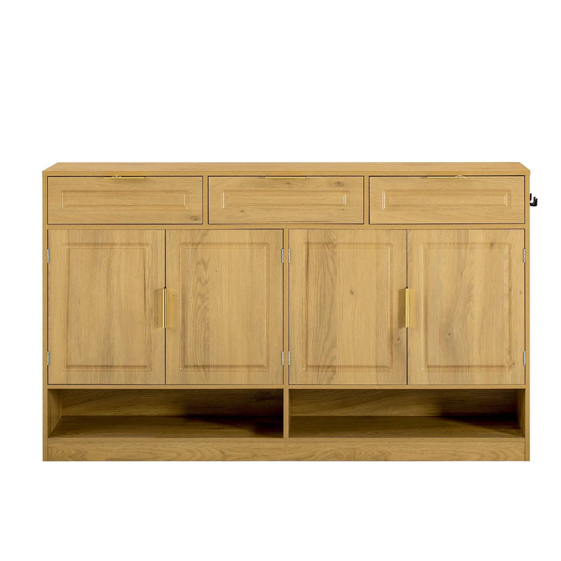U-Style Farmhouse Sideboard with 3 Drawers & 4 Doors by HouseOfZazla