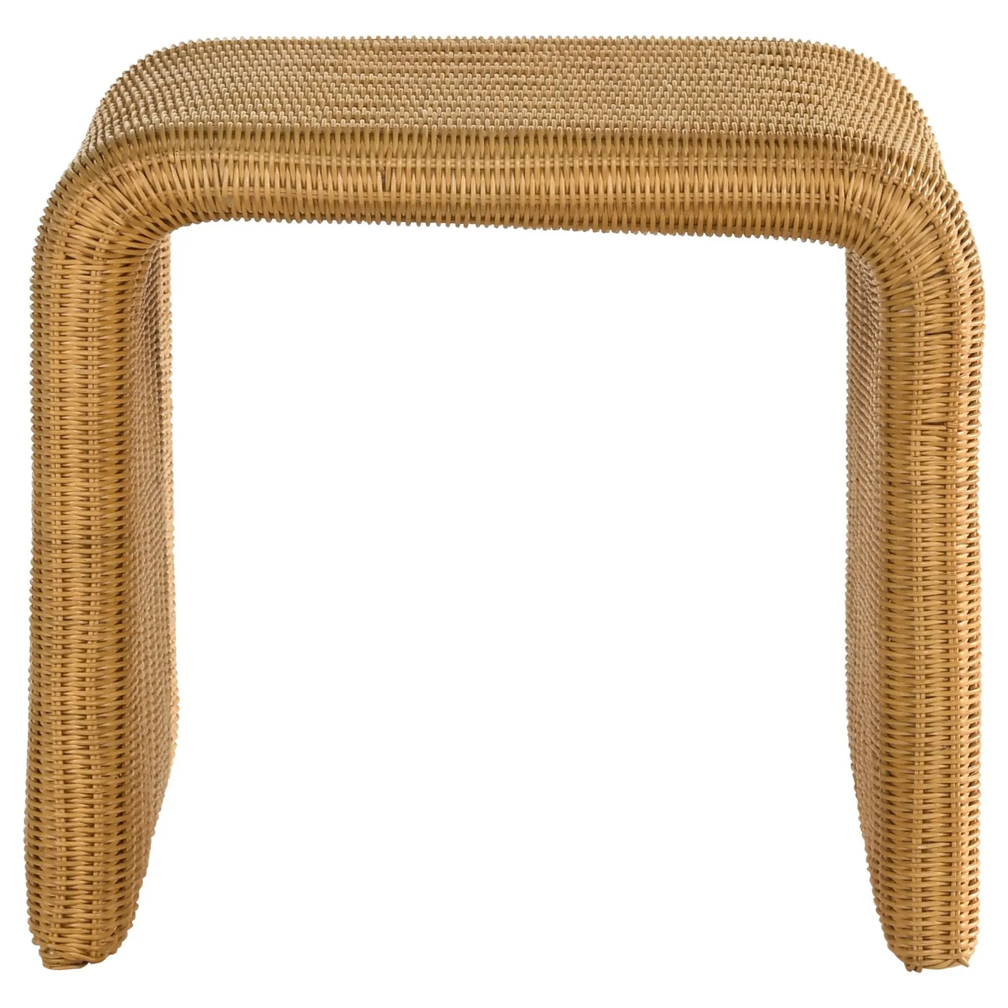 Cahya Square Woven Rattan End Table Natural by Unique Piece Furniture