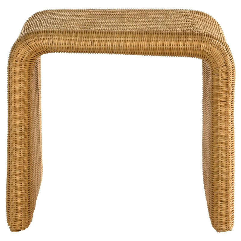 Cahya Square Woven Rattan End Table Natural by Unique Piece Furniture