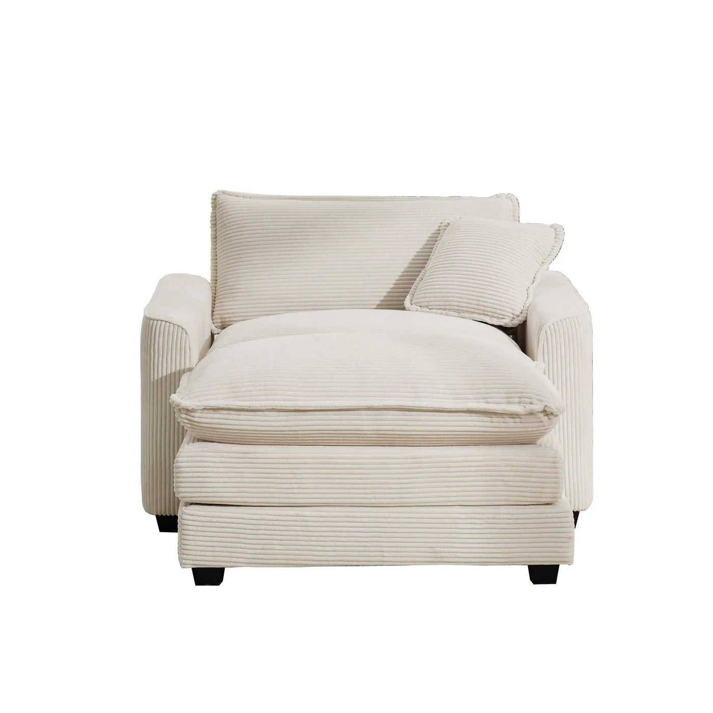 Classic Modern Comfortable Single Chair Deep Seat Sofa With Footstool by Unique Piece Furniture