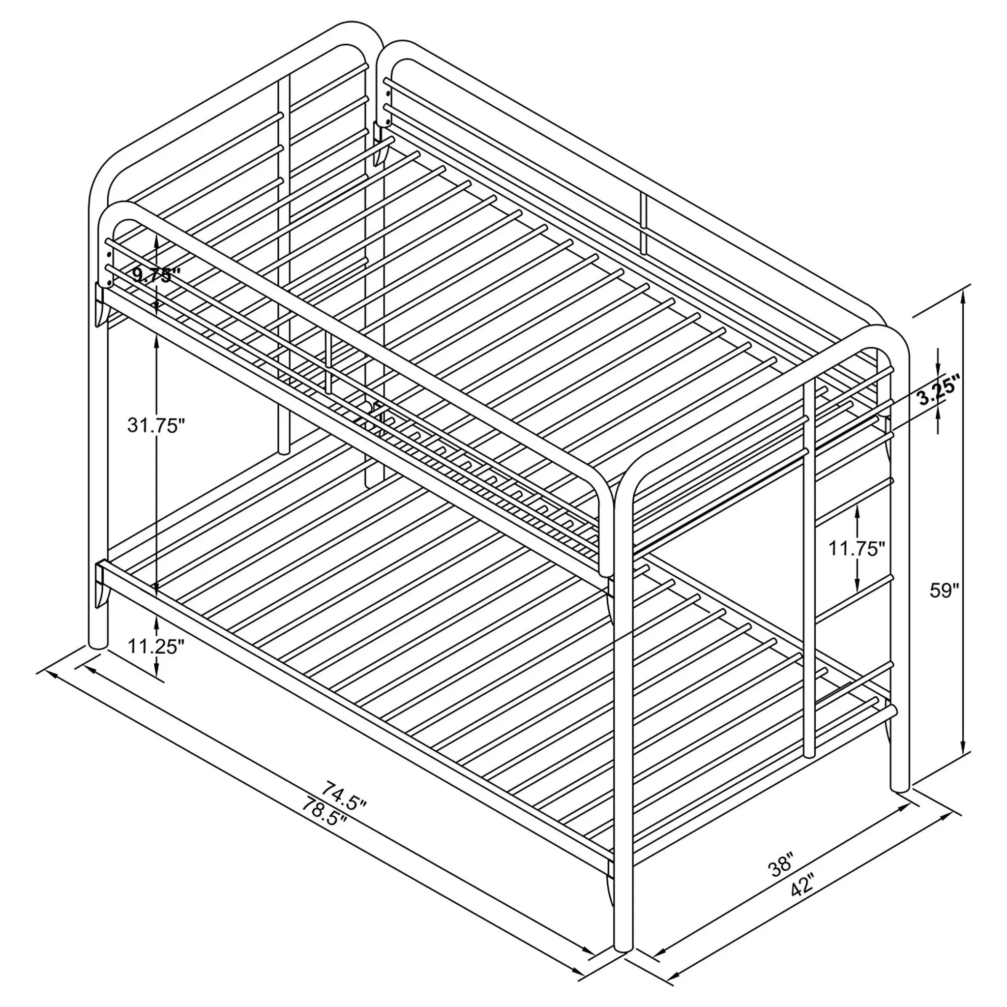 Celeste - Bunk Bed With Rung Ladder by HouseOfZazla