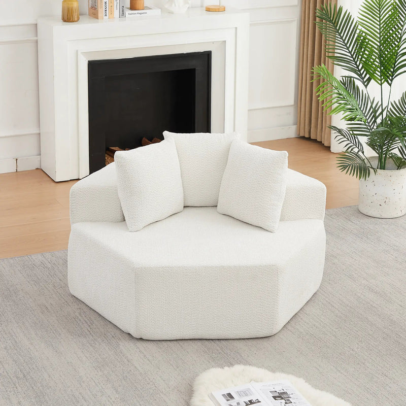 54-Inch Modern-Style Hexagonal Single Lounge Chair by HouseOfZazla