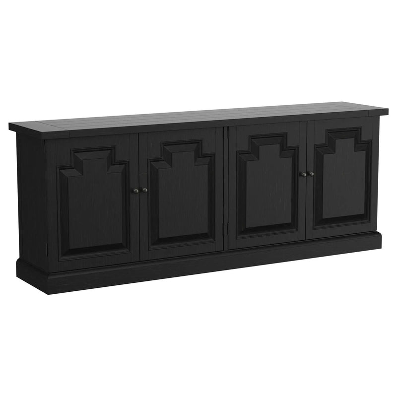 Florence 4-door Dining Sideboard Buffet Distressed Black by Unique Piece Furniture
