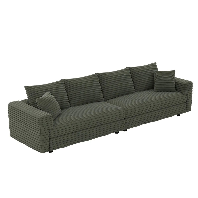 4 Seat Sofa, Deep Seat Couches With Soft Pillows by HouseOfZazla