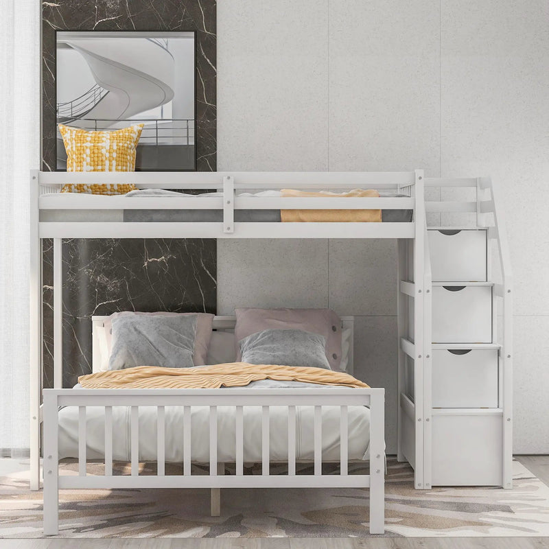 Loft Bed With Staircase And Storage
