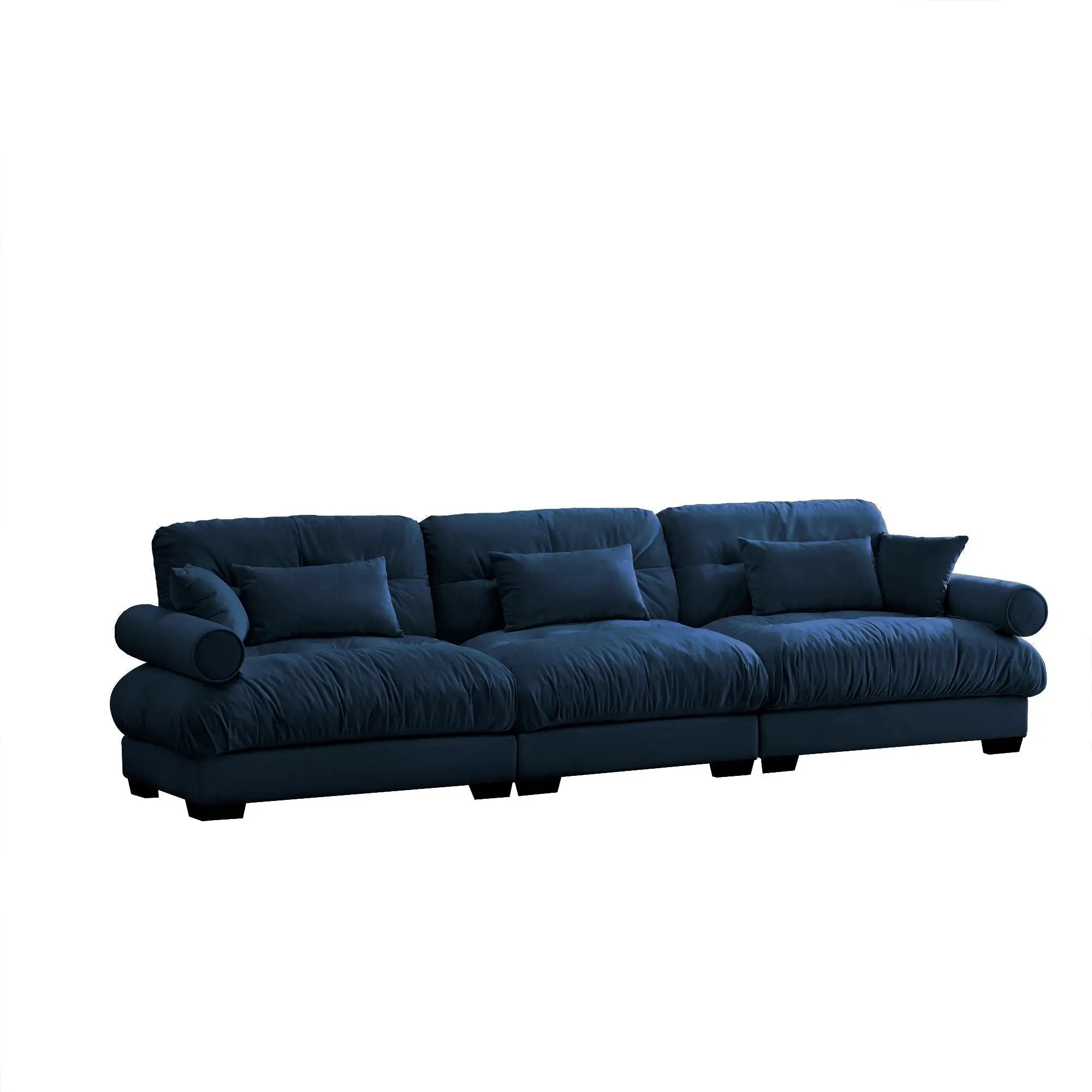 Modern Sofa With Bolstered Armrests And Pillows by HouseOfZazla