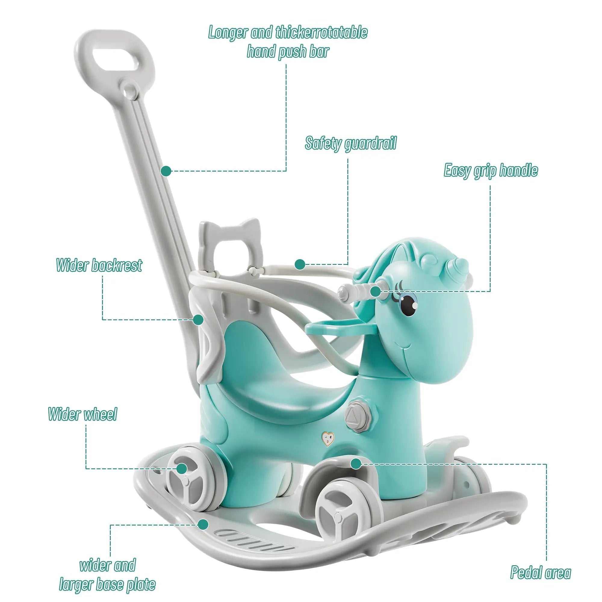 Rocking Horse for Toddlers - Balance Bike Ride-On Toy by HouseOfZazla